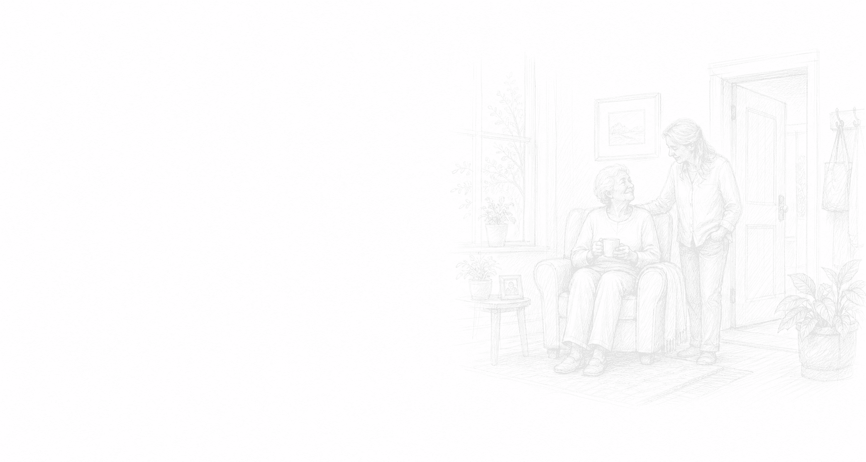 A family reviewing home care notes and coverage questions