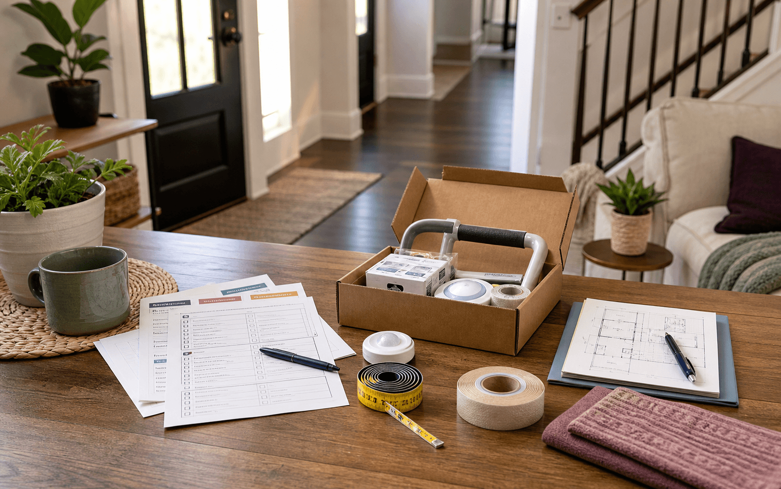 Caregiver Make Home Ready Setup example arranged in a home.