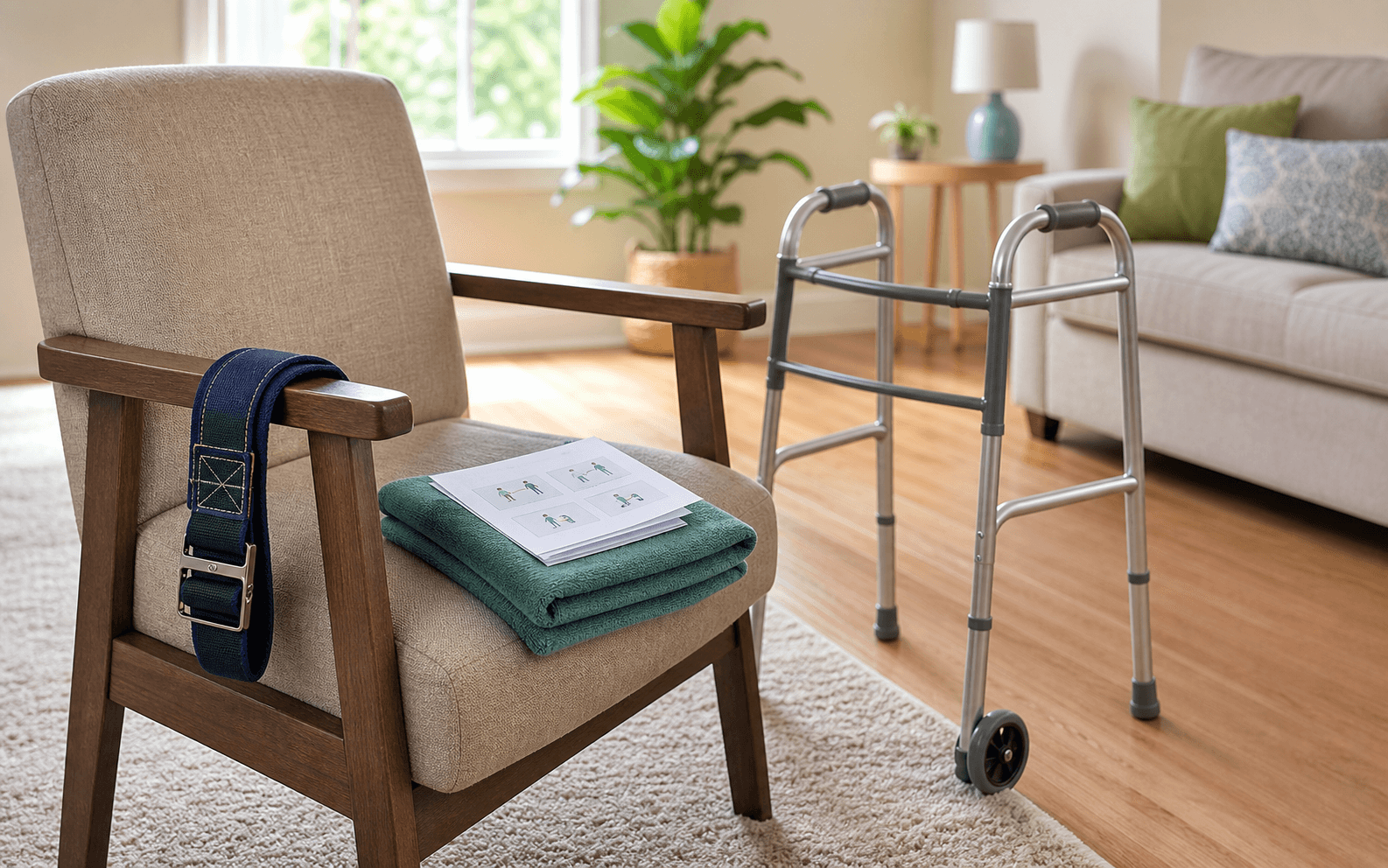 Caregiver Confidence Setup example arranged in a home.